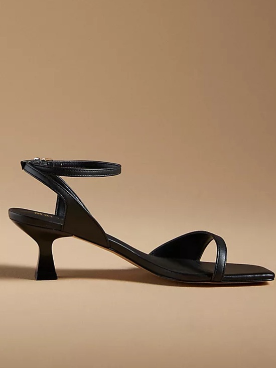 Anthropologie Shoes - Anthropologie | Maeve Black Square Toe Kitten Heels Size 9